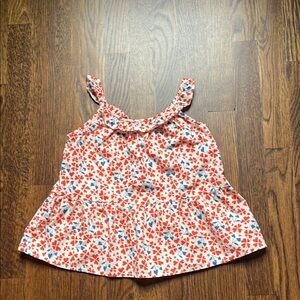 Bonpoint Floral Sleeveless Top with Ruffle Straps